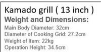 Kamado Grill 13inch Rood – foto 3 – kavel bij Hammertime