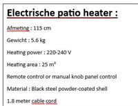 Patio Heater – foto 3 – kavel bij Hammertime