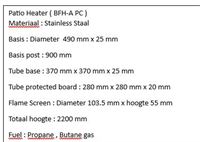 Patio Heater – foto 3 – kavel bij Hammertime