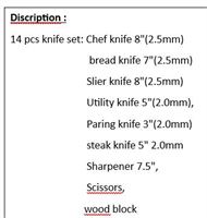 Knife Set 14pcs – foto 3 – kavel bij Hammertime