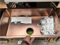 Rosé Rvs Spoelbak Foster Sink Skin 800 Copper Undermount – foto 2 – kavel bij Hammertime