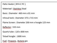 Patio Heater – foto 3 – kavel bij Hammertime