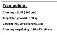 Trampoline 366cm – foto 3 – kavel bij Hammertime