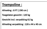 Trampoline 290cm – foto 3 – kavel bij Hammertime
