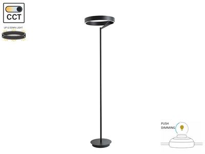 [01211] Arcao Design Floor Lamp Black 35cm 22w Led Cct 3 Colour Dimmable – kavel bij Hammertime, Puurs