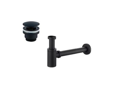 1 X Design Sifon Met Afvoerplug Mat Zwart – kavel bij Hammertime, Bornem