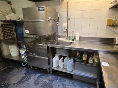 1 Rvs Afwasstraat Metos Master – kavel bij Hammertime