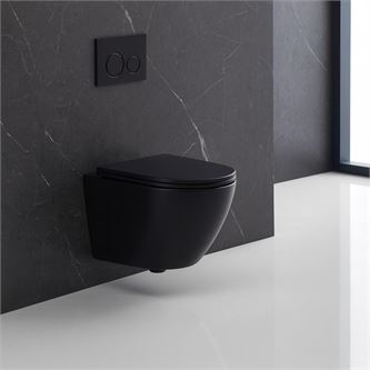5 X Design Hangtoilet Tornado Mat Zwart - Gesloten Onderbodem – kavel bij Hammertime, Bornem
