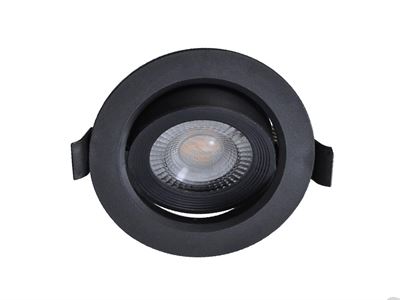 [01159] 4.9w Smd Led Recessed Spot 4000k Black With Lens – kavel bij Hammertime, Puurs