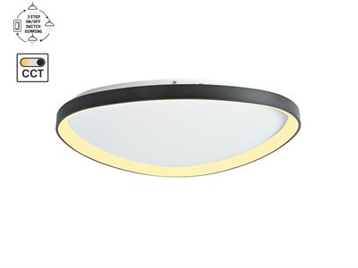 [01202] Auren Design Ceiling Lamp Black 62cm 50w Led Cct 3 Colour & 3 Step Dimming – kavel bij Hammertime, Puurs