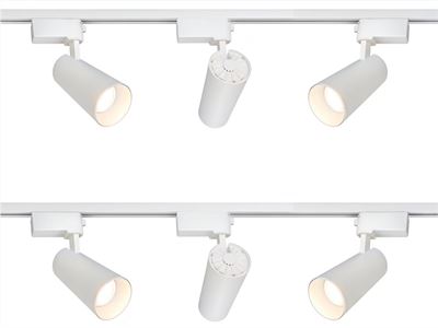 [03004] 2 Metre Pro Track Lighting Set With 6 Pcs 18w 4000k Track Spot – kavel bij Hammertime, Puurs