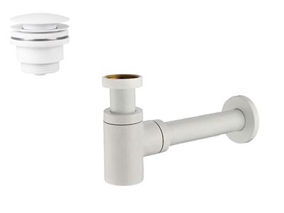 1 X Design Sifon Met Afvoerplug Mat Wit – kavel bij Hammertime, Bornem