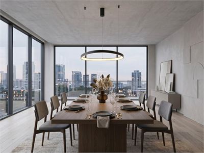 [01206p] Auren Design Pendant Lamp Black 82cm 70w Led Cct 3 Colour & 3 Step Dimming – kavel bij Hammertime, Puurs