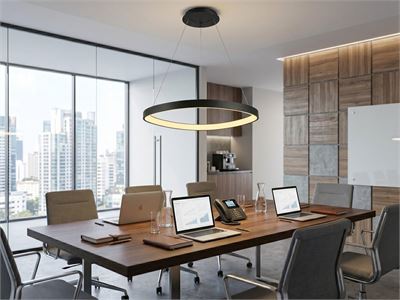 [01204p] Auren Design Pendant Lamp Black 62cm 50w Led Cct 3 Colour & 3 Step Dimming – kavel bij Hammertime, Puurs