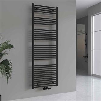 1 X H1800xb600 Handdoekradiator Mat Zwart - Linteo – kavel bij Hammertime, Bornem