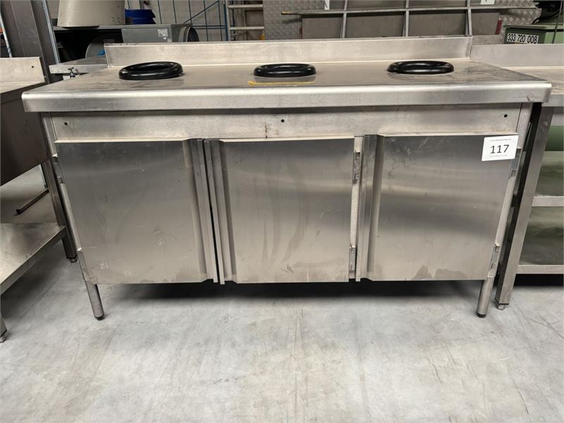 Rvs 3drs Sorteertafel – kavel bij Hammertime