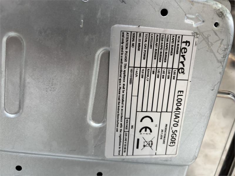 Gaskookplaat Ferre El004(ia70_5g0e – foto 6 – kavel bij Hammertime