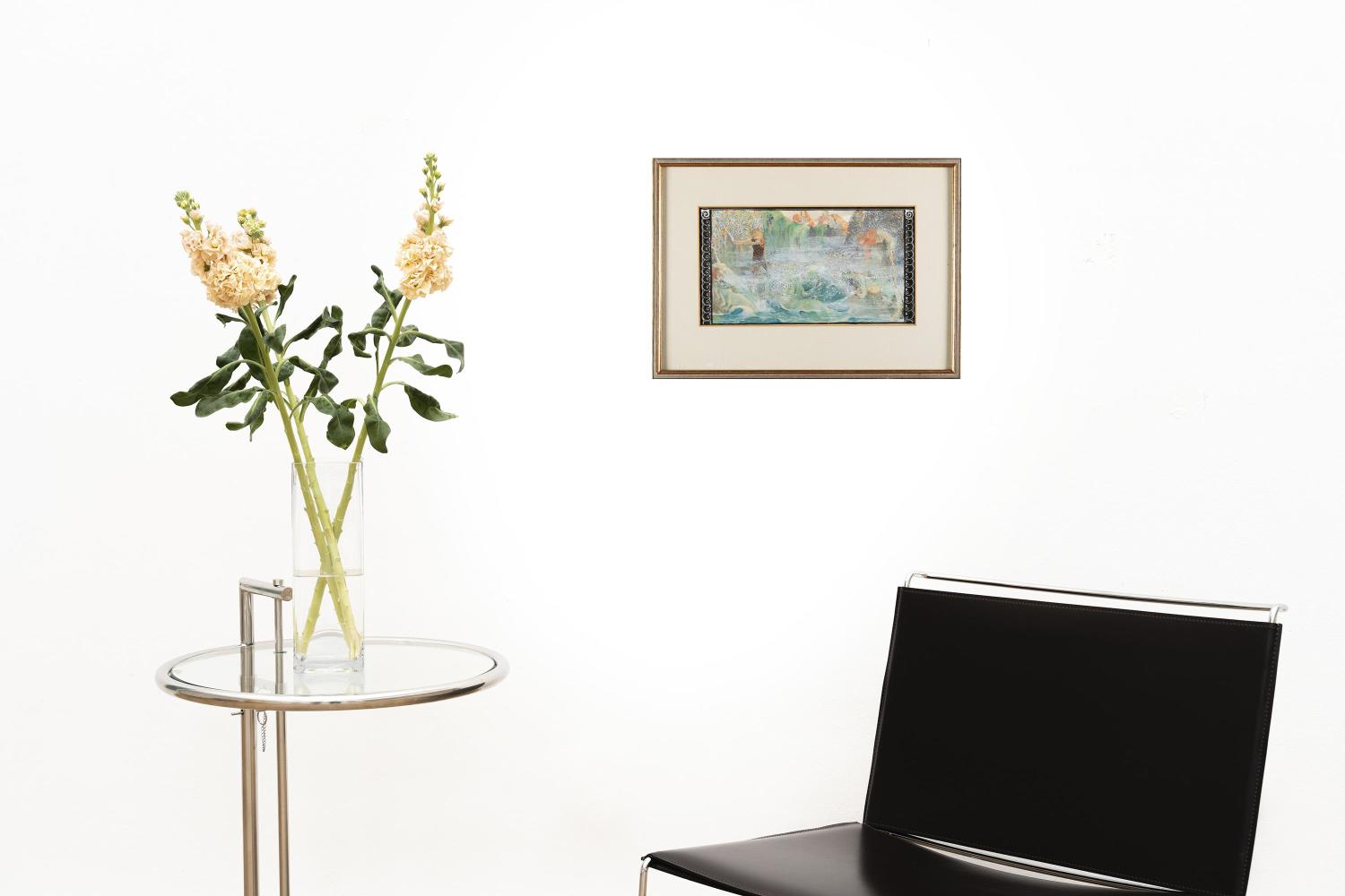 Beowulf fährt zum Riesen Grendel in die Tiefe