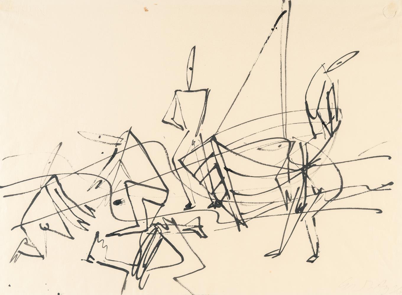 Fisherman and Sailing Boat