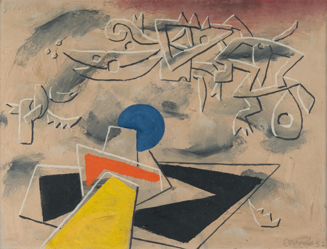 „Relief-Bild mit blauem Kreis“ (Relief picture with blue circle)