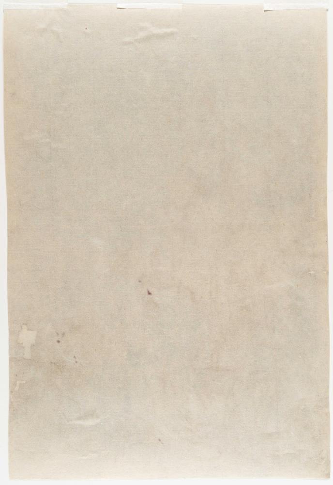 Maria mit dem segnenden Christuskind auf Wolken thronend, angebetet von drei Heiligen