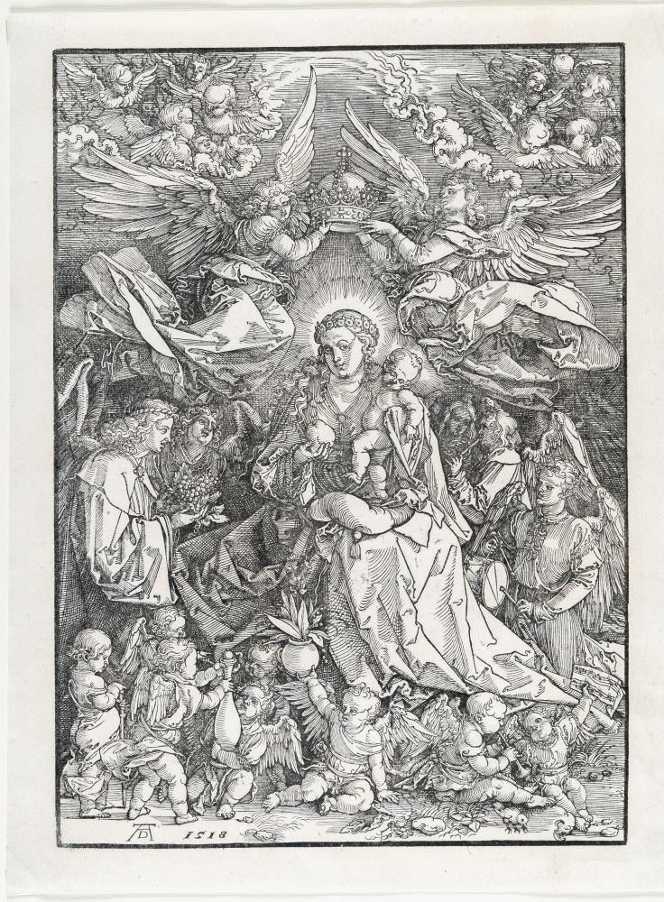 Maria als Königin der Engel (Maria von zwei Engeln gekrönt)