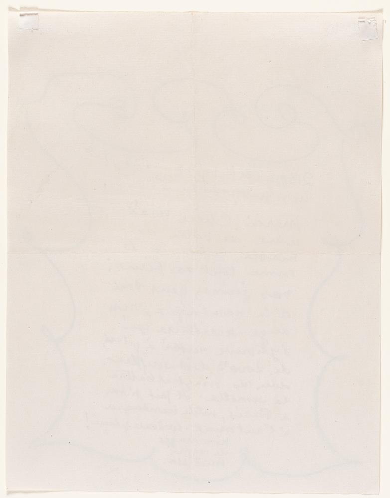 Letter with blue linear ornament