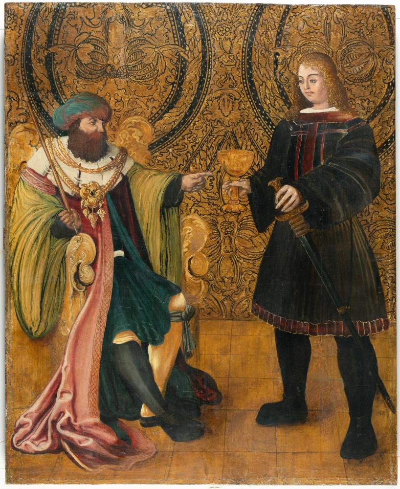 Alttestamentarische Szene (Abisai vor König David)