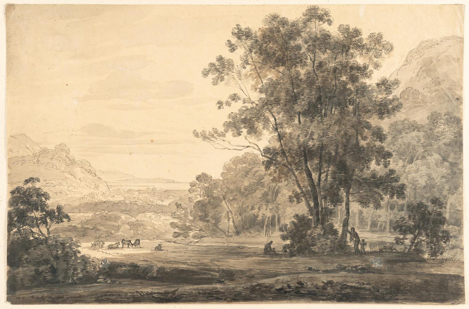 Italienische Landschaft mit Hirten