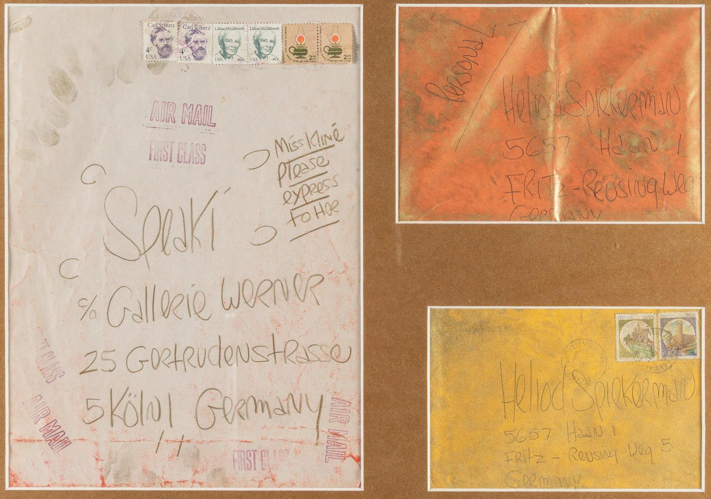 3 Briefumschläge an Heliod Spiekermann