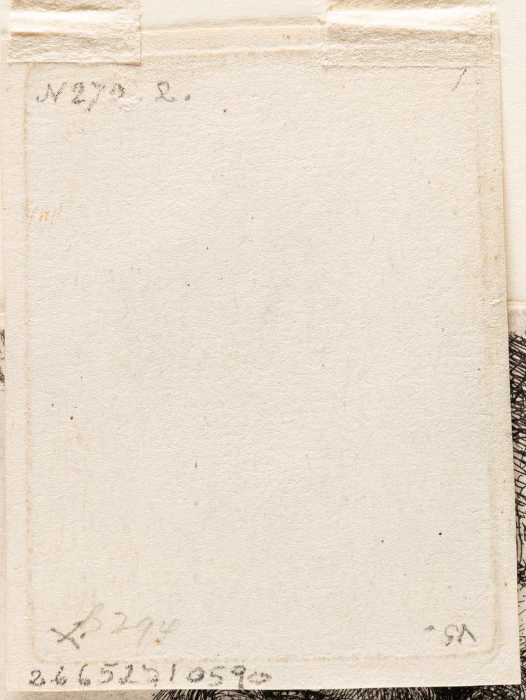 Kahlköpfiger Mann, im Profil rechts, kleine Platte (der Vater des Künstlers?)