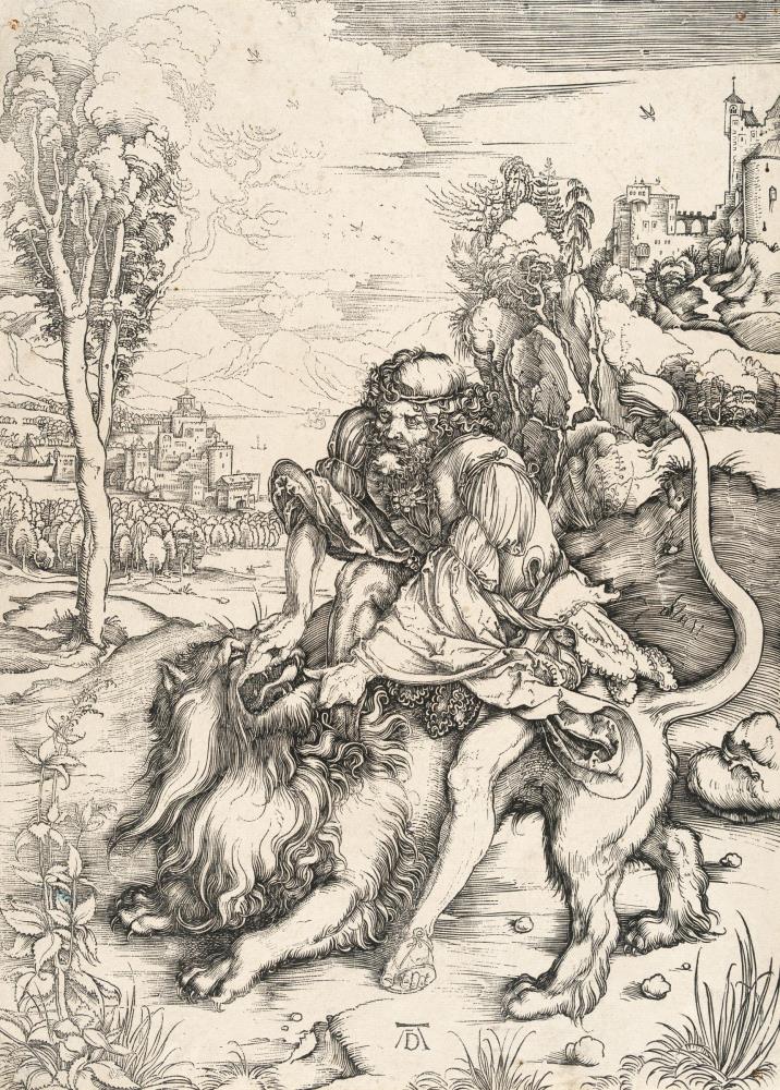 Samson tötet den Löwen