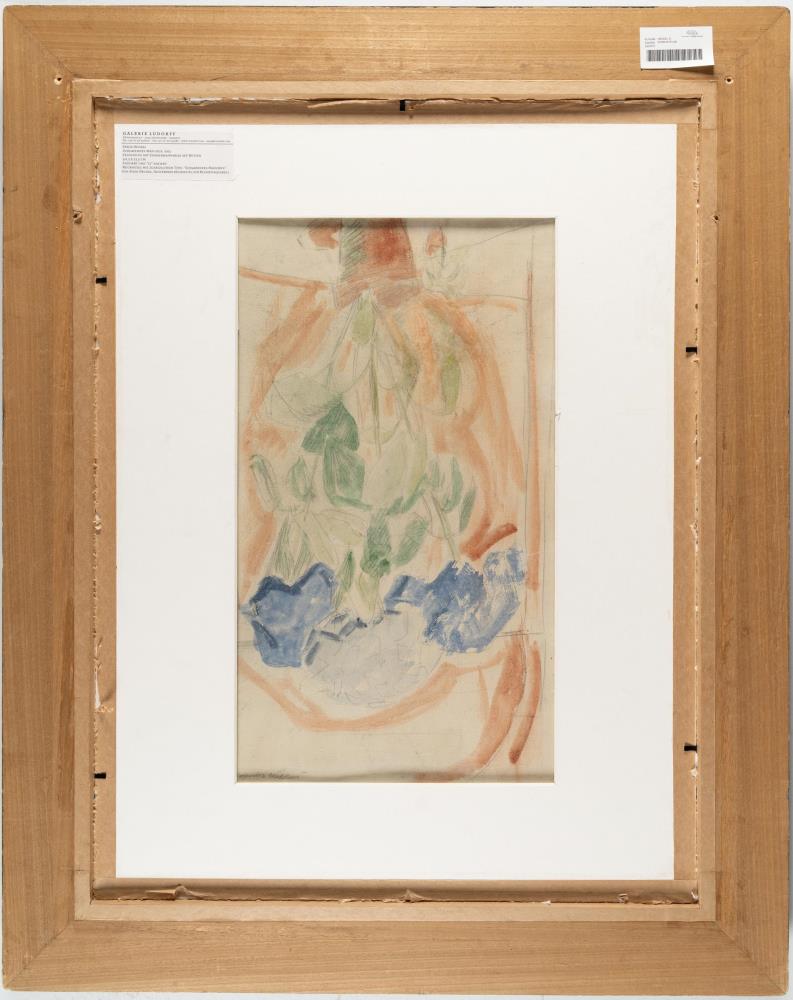 Recto: Schlafendes Mädchen – Verso: Blumen