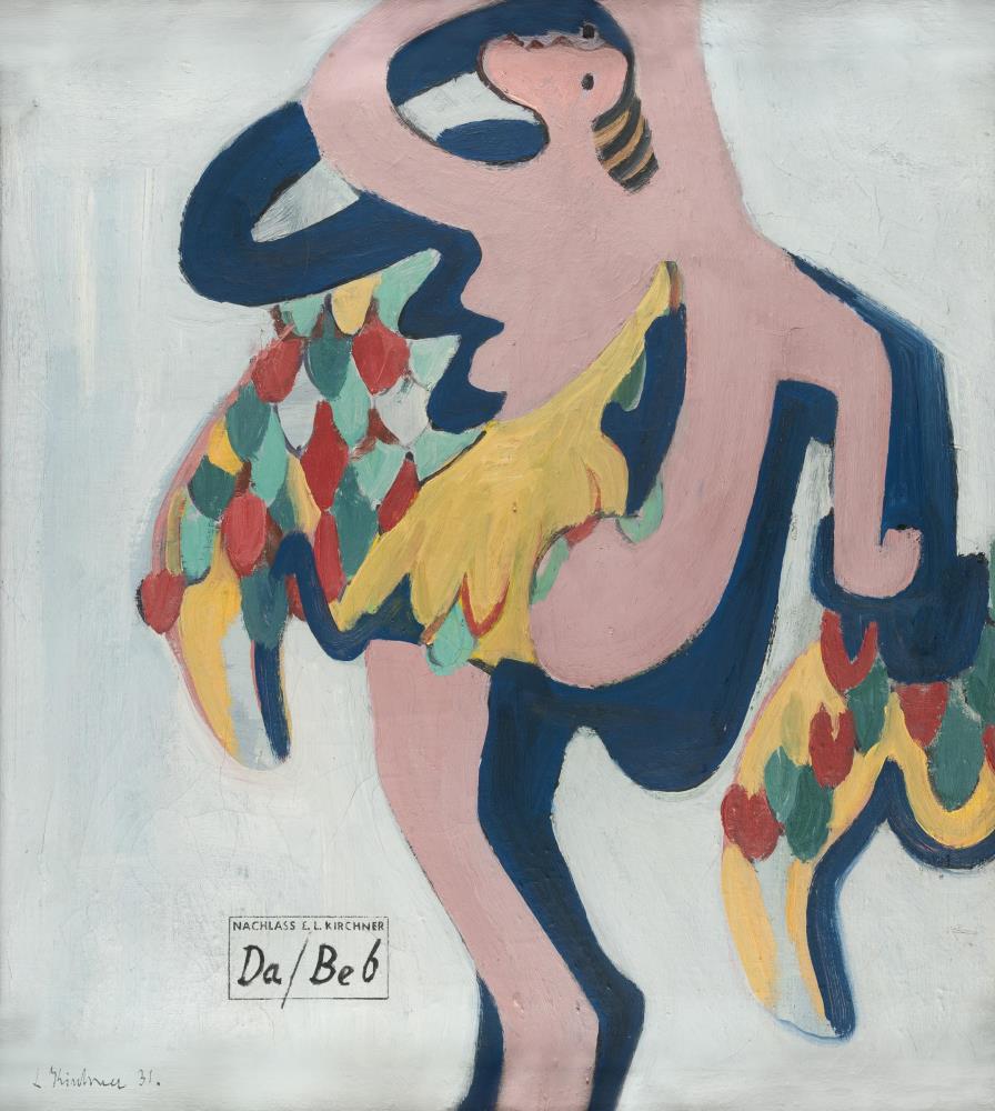 Recto: Landschaft mit weißblühenden Bäumen – Verso: Akrobatische Tänzerin