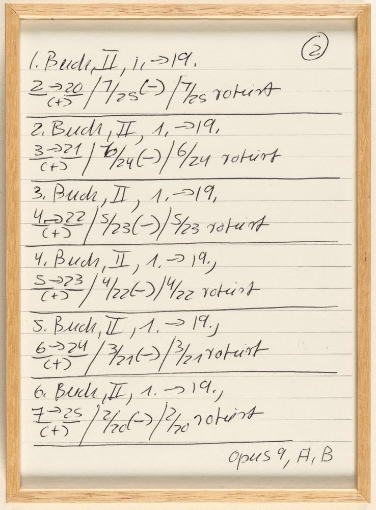 10 sheets: Untitled (1st–25th book, opus 8, A, B –> opus 11, A, B