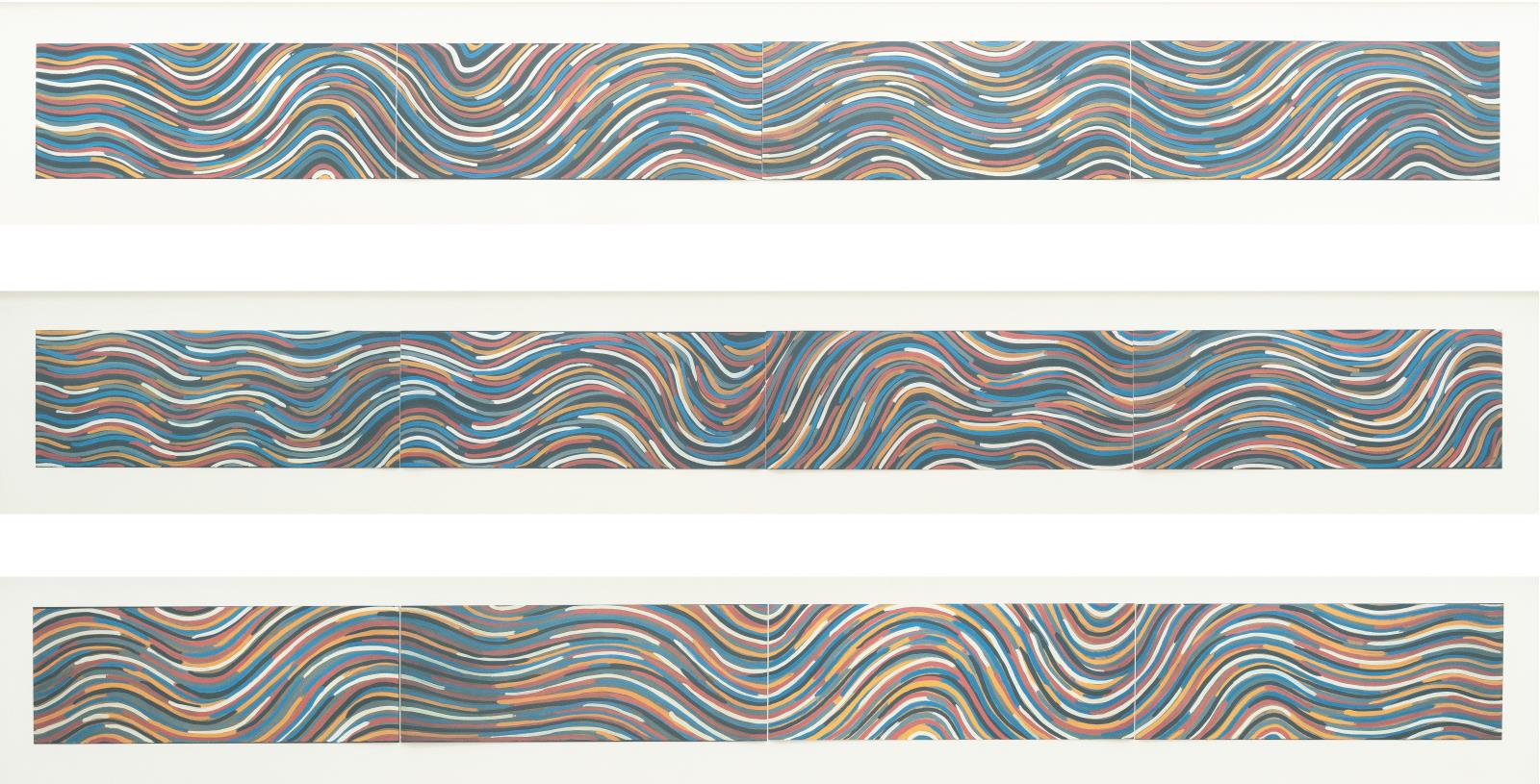 Triptych: Wavy Bands of Colour