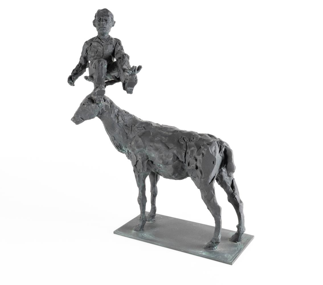 Deer with Man in Antlers