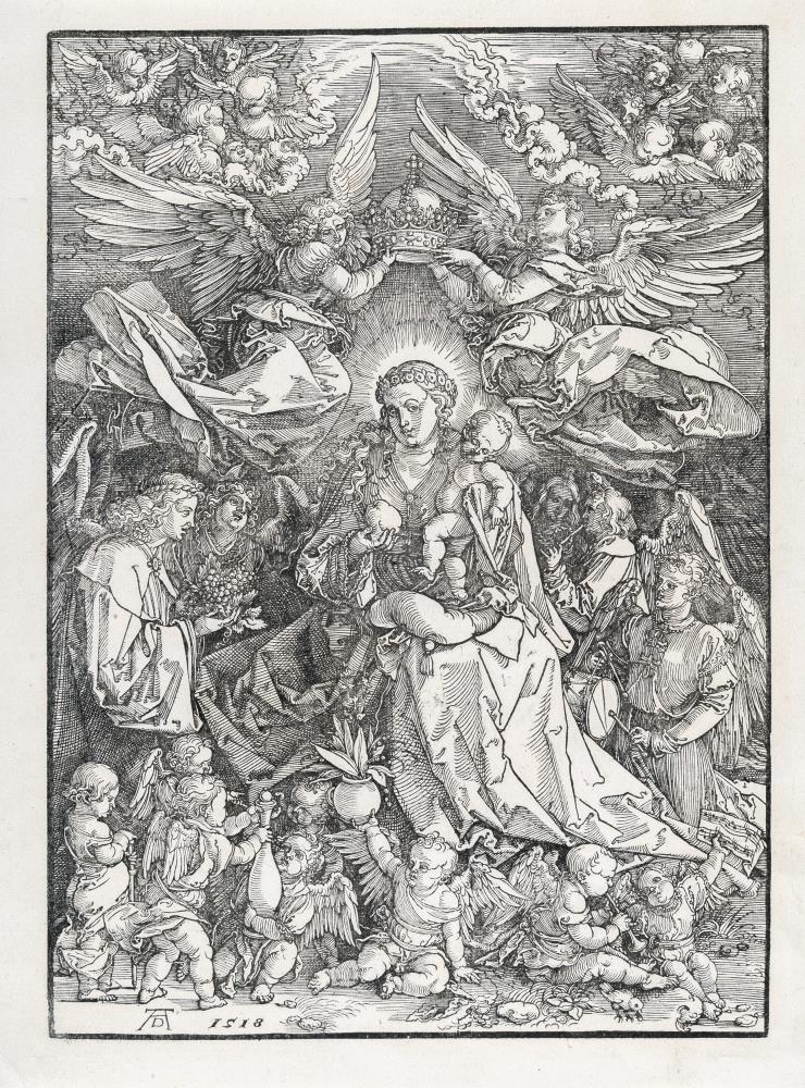 Maria als Königin der Engel (Maria von zwei Engeln gekrönt)