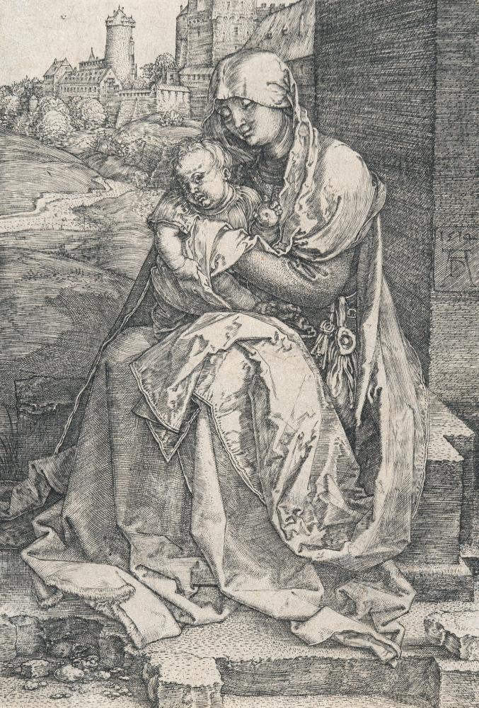 Maria mit dem Kind an der Mauer
