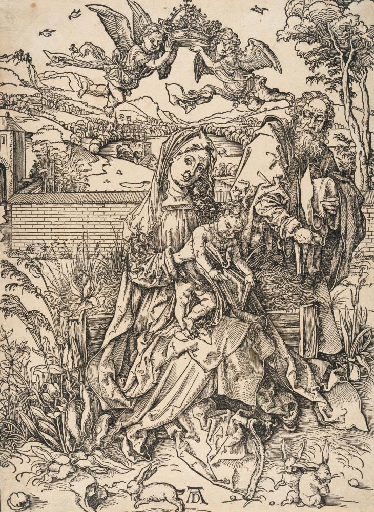 Die Heilige Familie mit den drei Hasen
