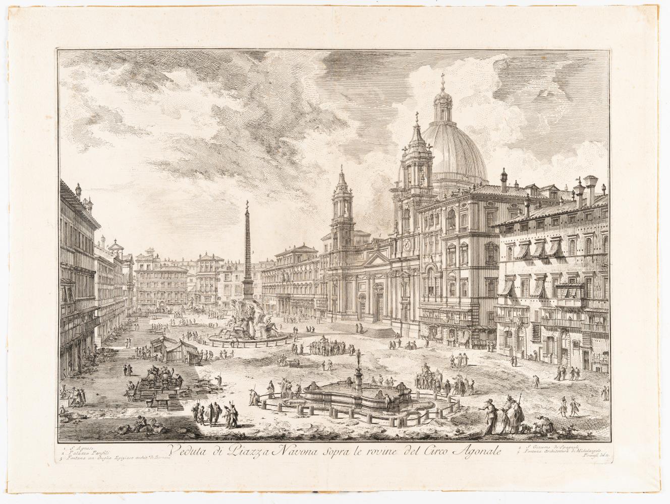 Veduta di Piazza Navona sopra le rovine del Circo Agonale