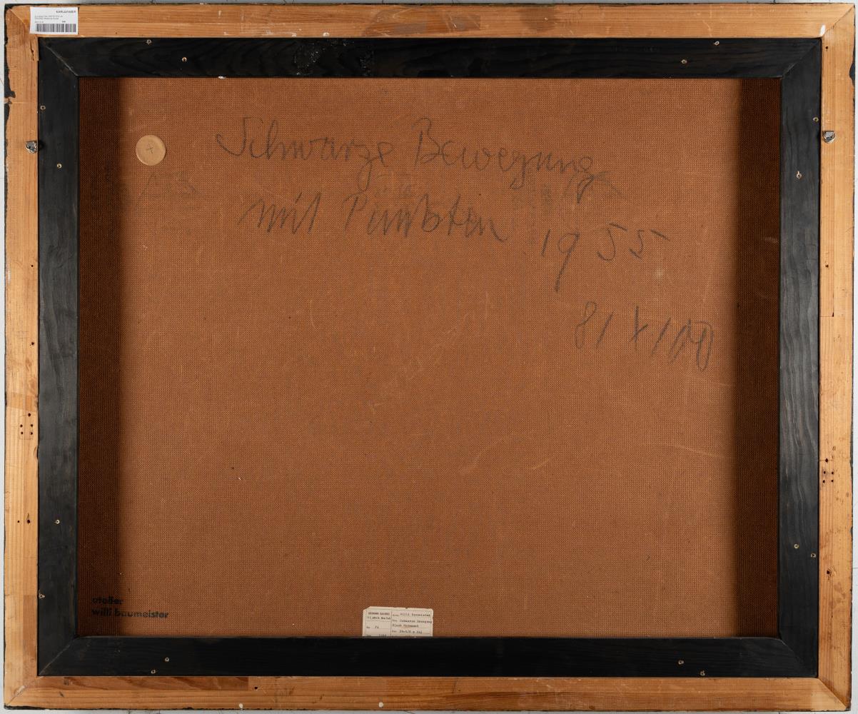 "Schwarze Bewegung mit Punkten" (Black Movement with Dots)