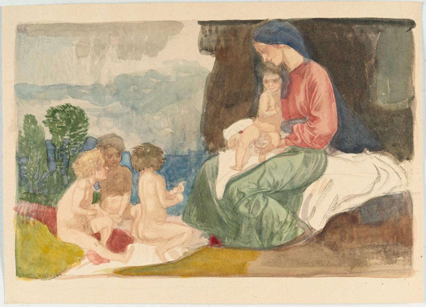 Madonna mit Jesusknaben und Kindern