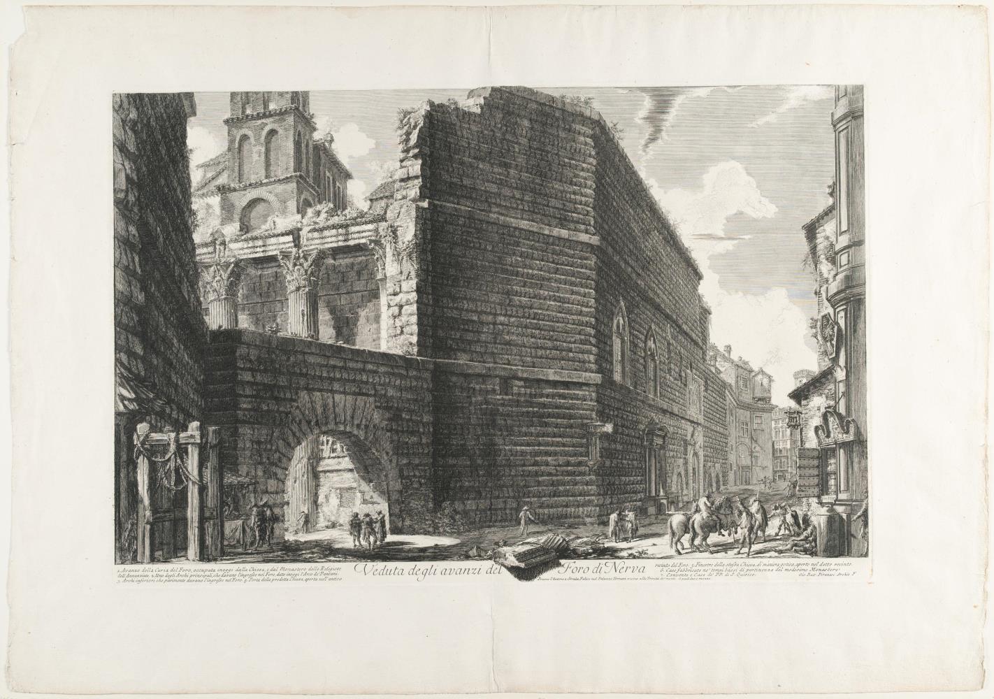 Veduta degli avanzi del Foro di Nerva (Ansicht der Überreste des