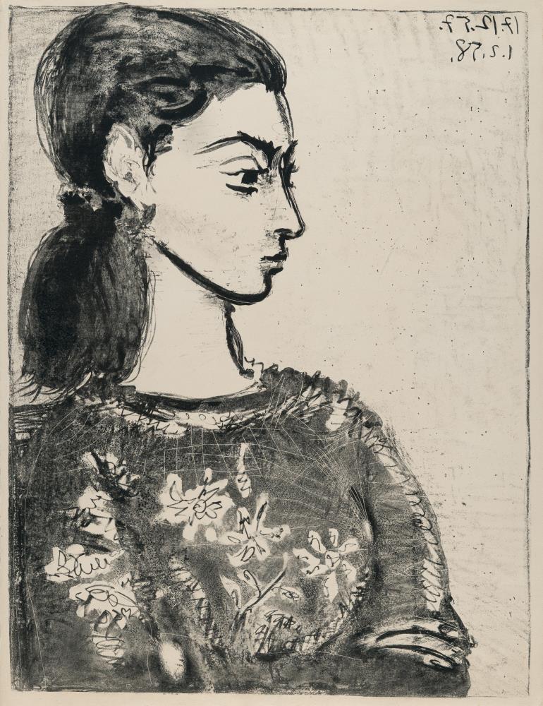 Woman in a Floral Blouse