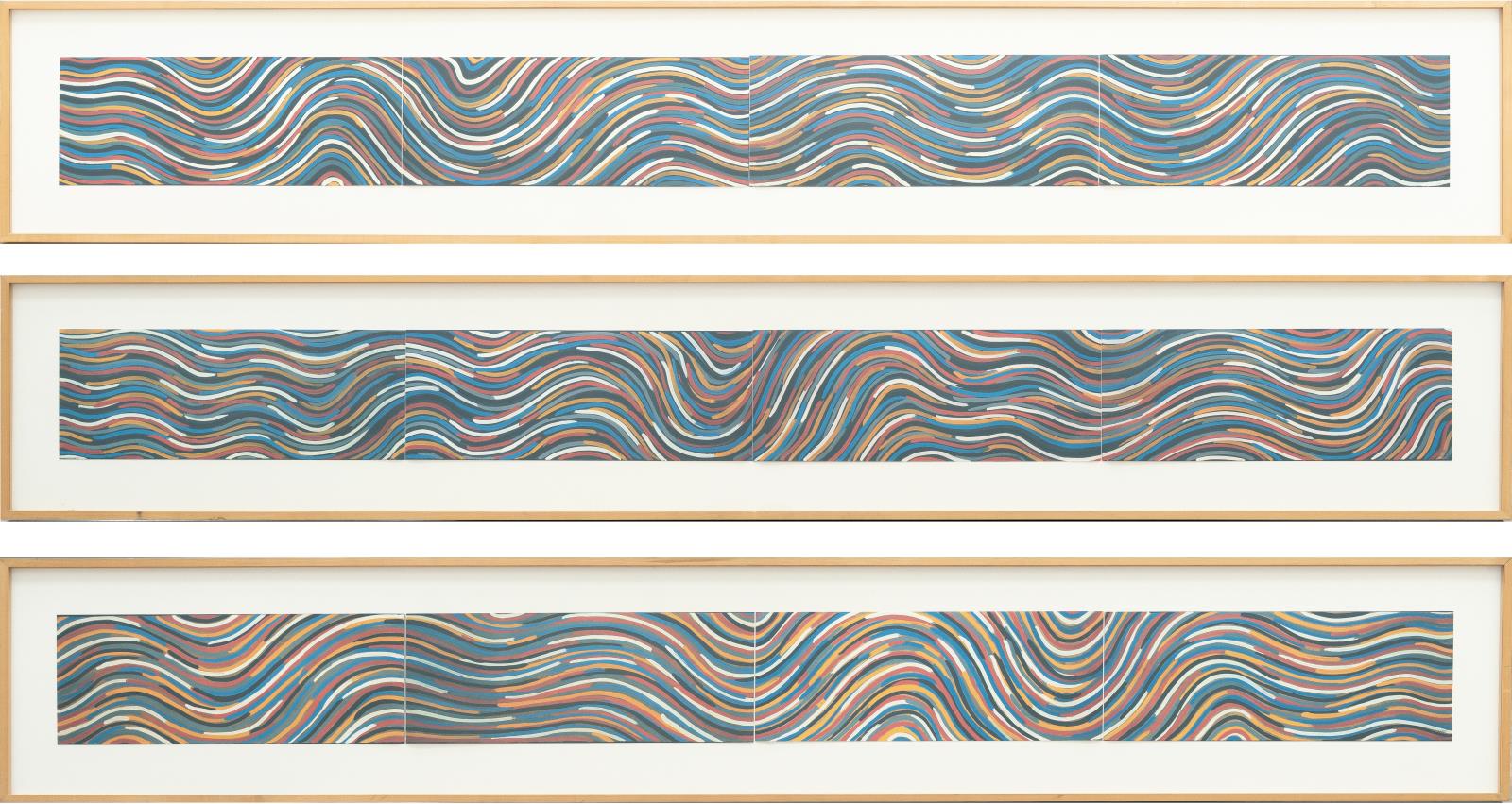 Triptych: Wavy Bands of Colour