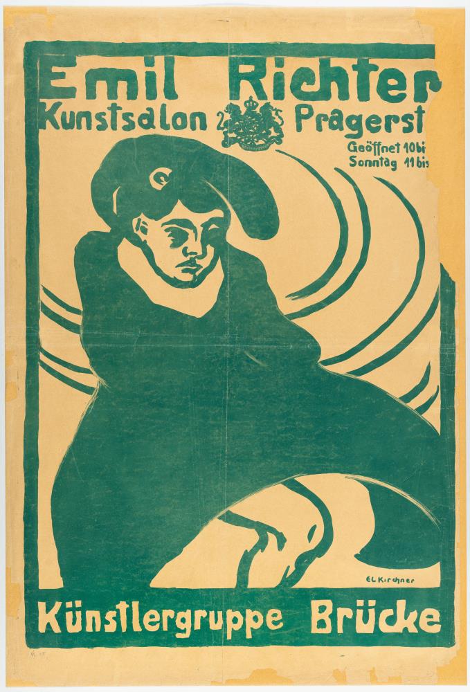 Poster for the exhibition of the Brücke artists’ group at the Kunstsalon Emil Richter, Dresden
