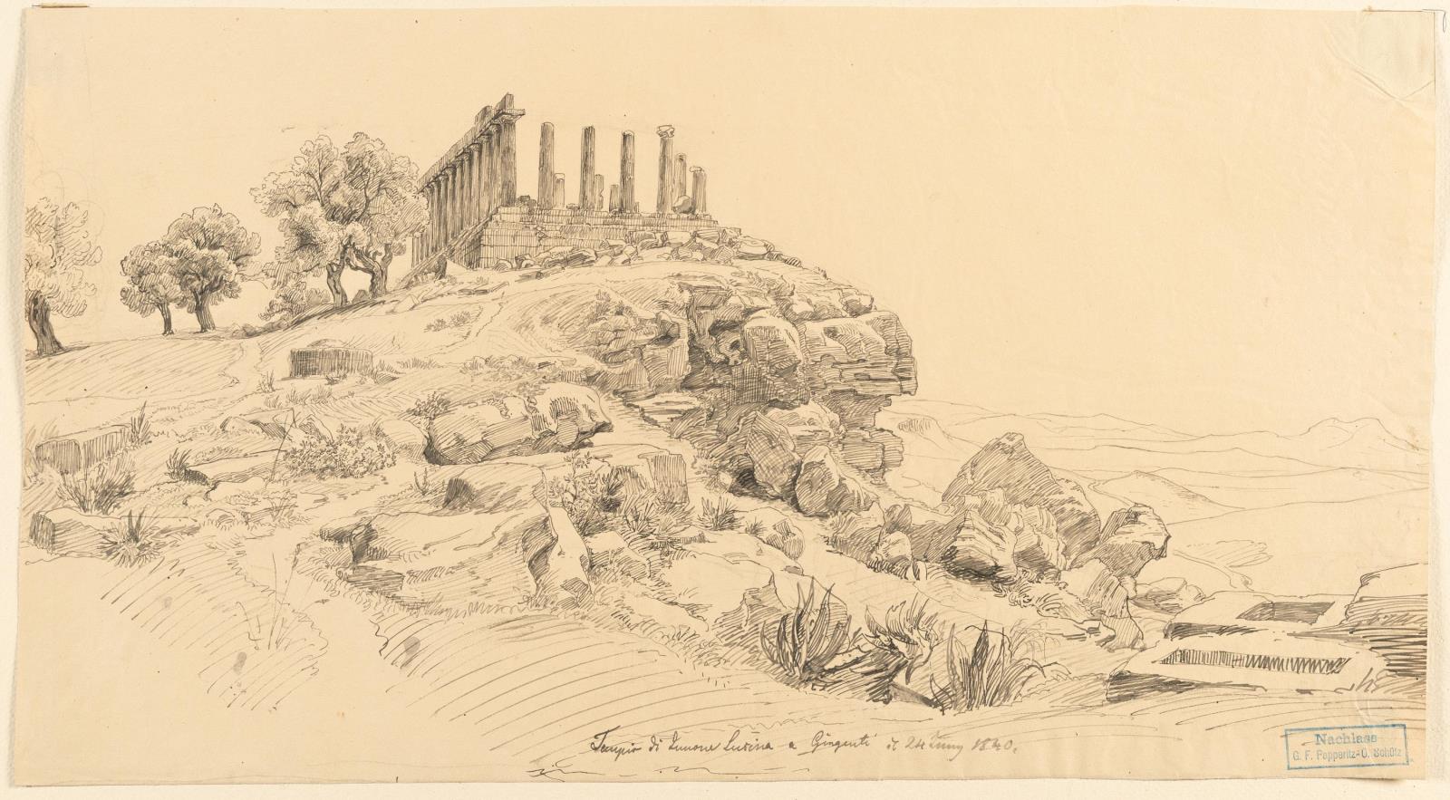 „Tempio di Ginnone e Lucina a Girgenti“ (Der Heratempel in Agrigent)