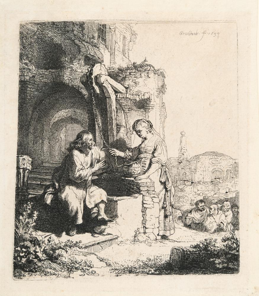 Christus und die Samariterin zwischen Ruinen