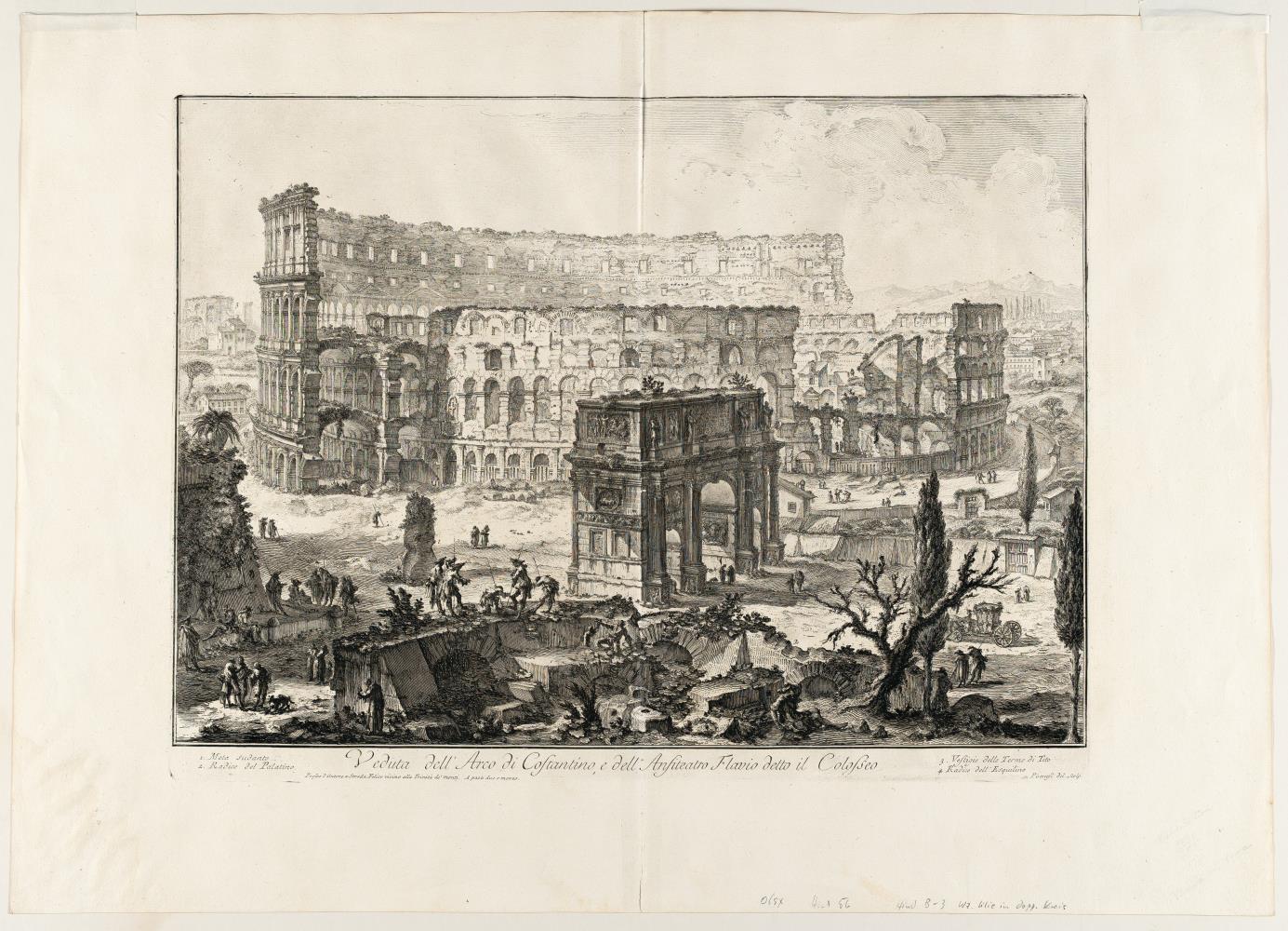 Veduta dell'Arco di Constantino, e dell' Anfiteatro Flavio detto